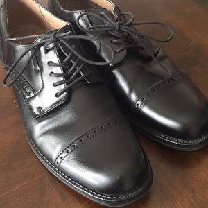 Men's JF J. Ferrari black dress event work shoes